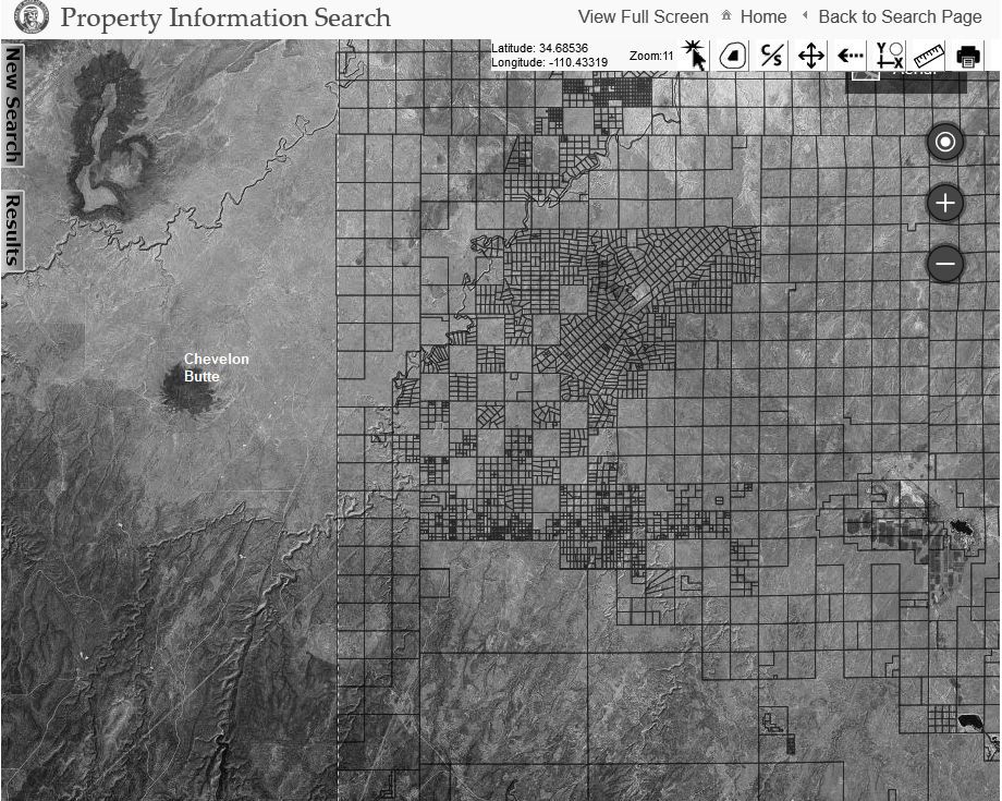 Chevelon Canyon properties are east of the canyon and the proposed wind farm project